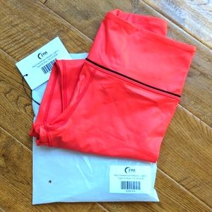 Zyia Red Sweetheart Metallic Light n Tight Hi Rise Leggings